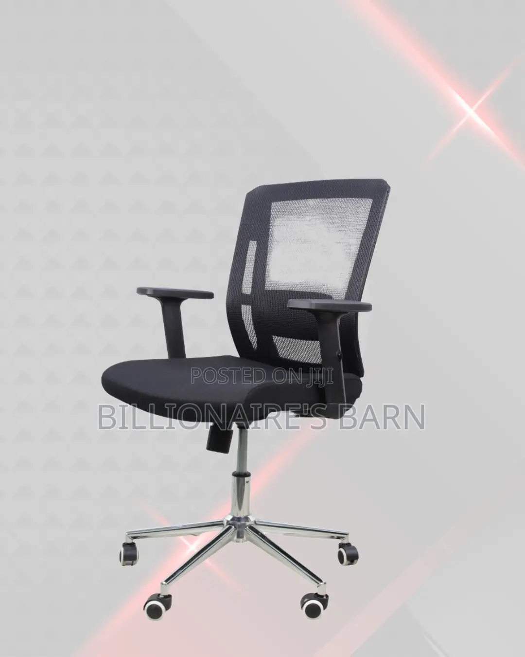 The Barn Origin Mid-Back Chrome Chair| for Clean, Professional Offices