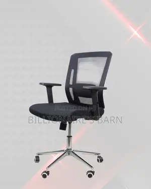 The Barn Origin Mid-Back Chrome Chair| for Clean, Professional Offices