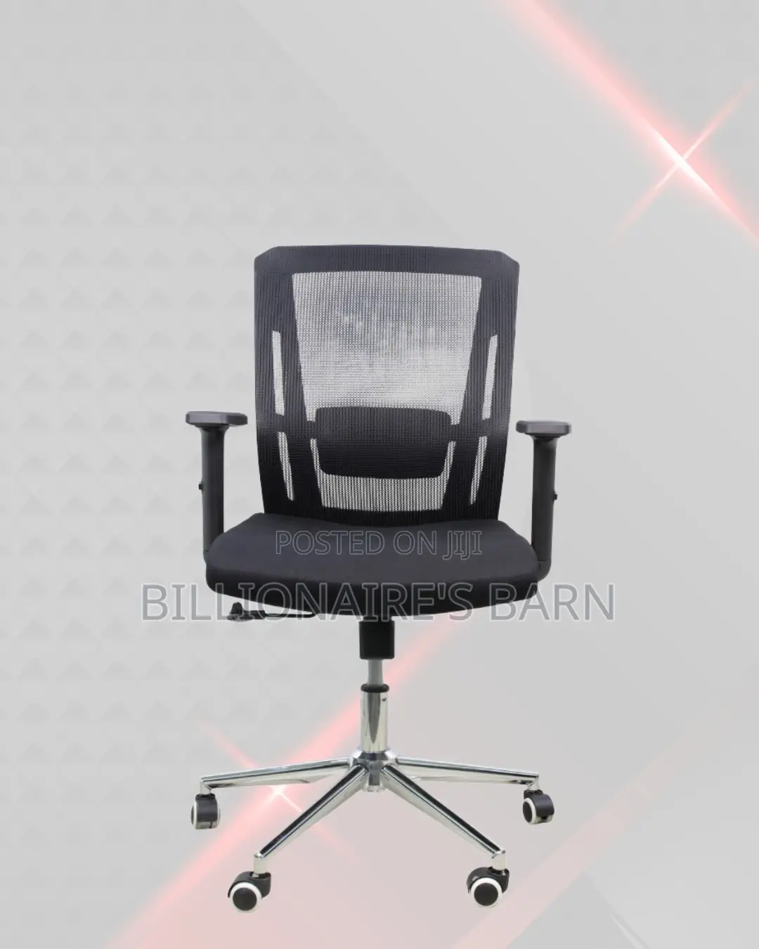 The Barn Origin Mid-Back Chrome Chair| for Clean, Professional Offices