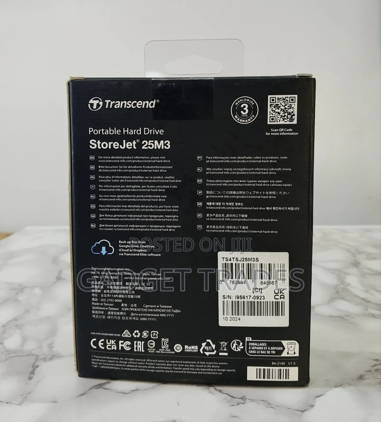 Transcend Storejet 25m3 4tb Portable Hdd