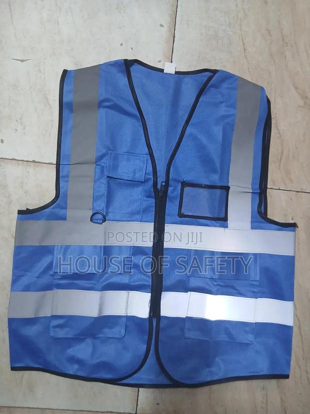 Sky Blue Vest Jackets With Id Card Holder - thumbnail 2