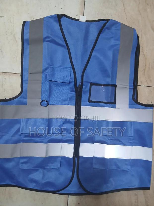 Sky Blue Vest Jackets With Id Card Holder - thumbnail 3