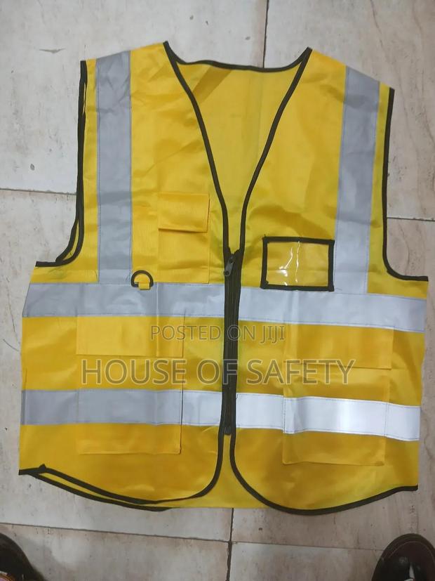 Yellow Safety Vest Jacket With Pockets