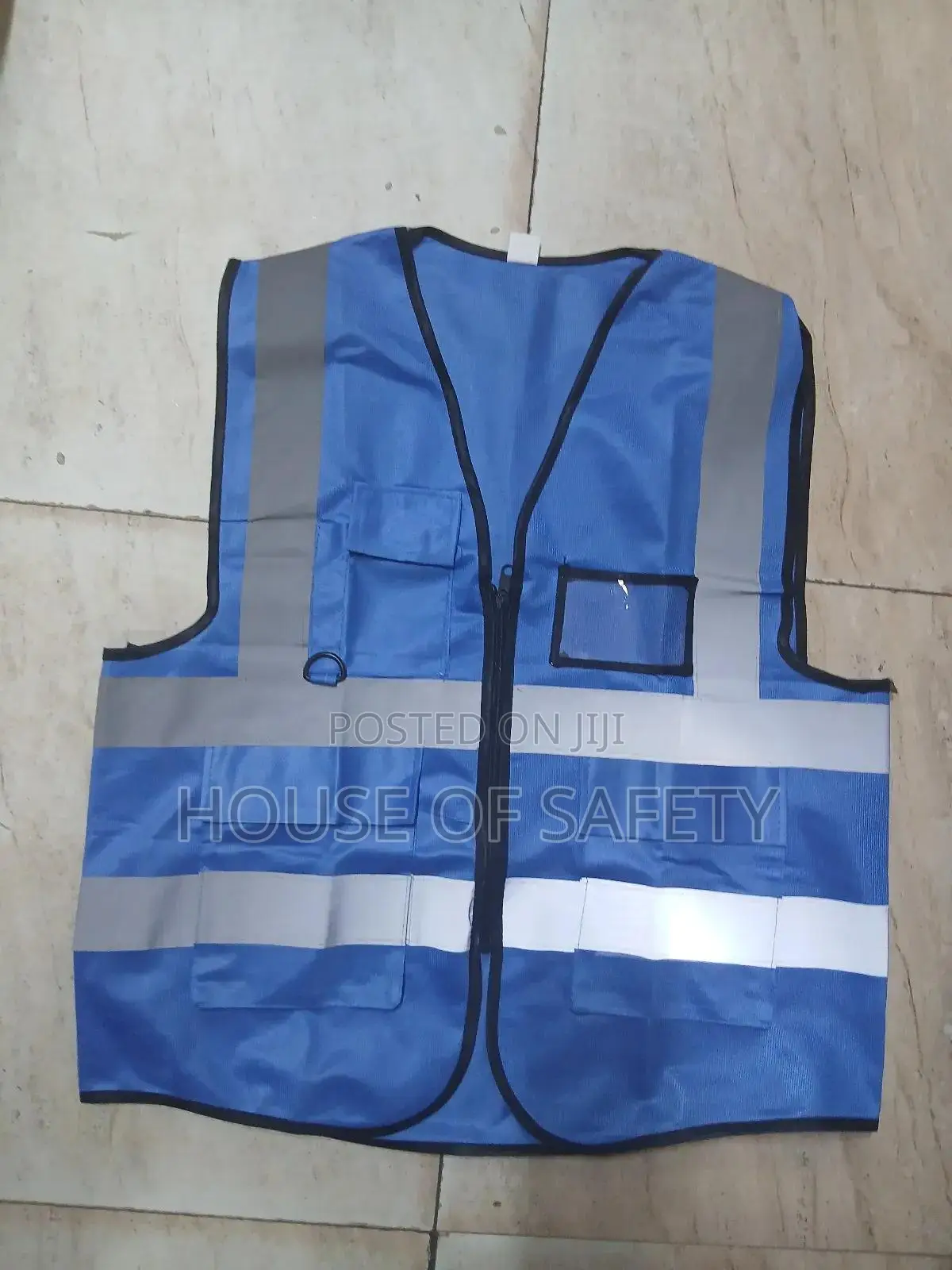 Skyl Blue And Pockets Reflectors Safety Vest