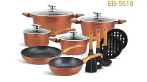 15pc Edenburg Cookware Set(Burnt Orange)