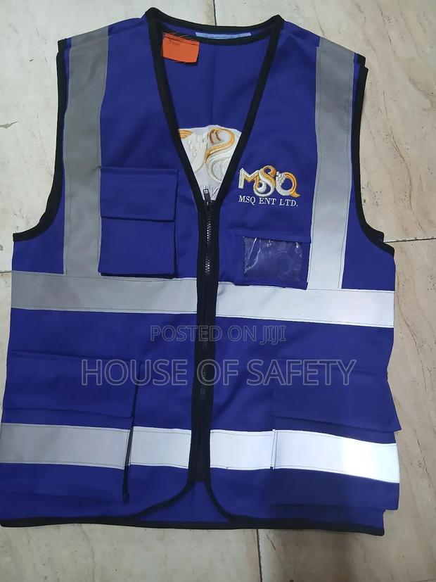 Branded Royal Blue Cotton Mission Jackets - main view