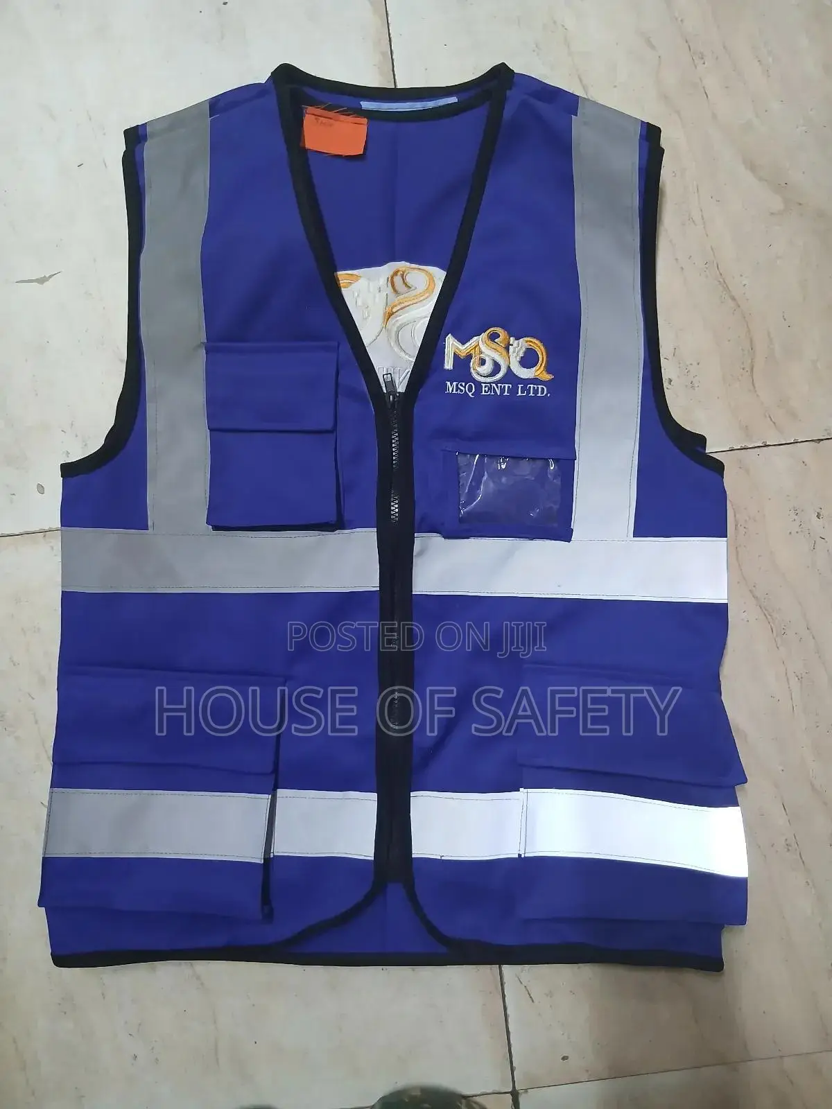 Branded Royal Blue Cotton Mission Jackets