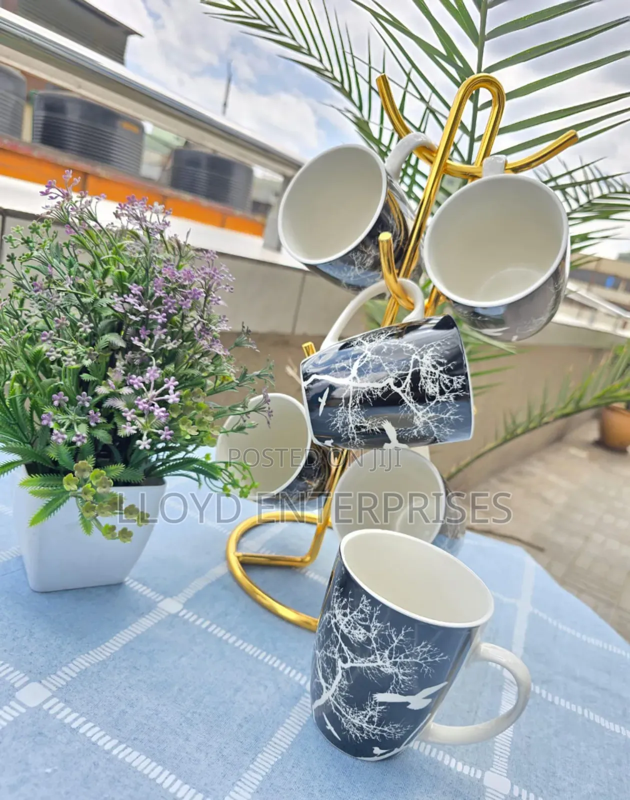 6pcs Tree Ceramic 300ml Mugs