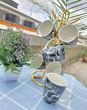 6pcs Tree Ceramic 300ml Mugs