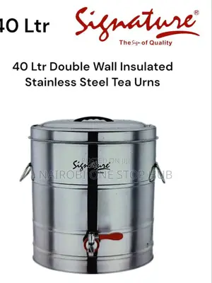 Signature 40 LTR Double Wall Insulated Stainless Steel Tea Urn.