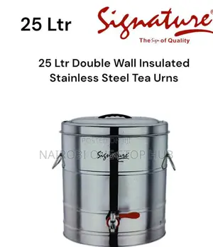 Signature Double Wall Insulated Stainless Steel Tea Urn.