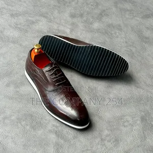 Quality Leather Rubber Sole Men Business Semi Casual Shoes