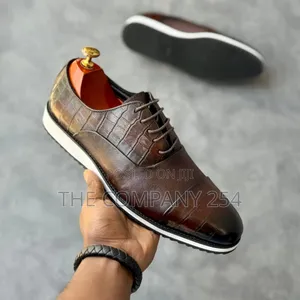Quality Leather Rubber Sole Men Business Semi Casual Shoes