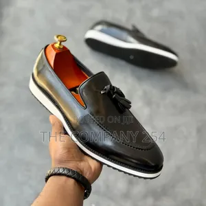 Quality Leather Rubber Sole Men Business Semi Casual Shoes