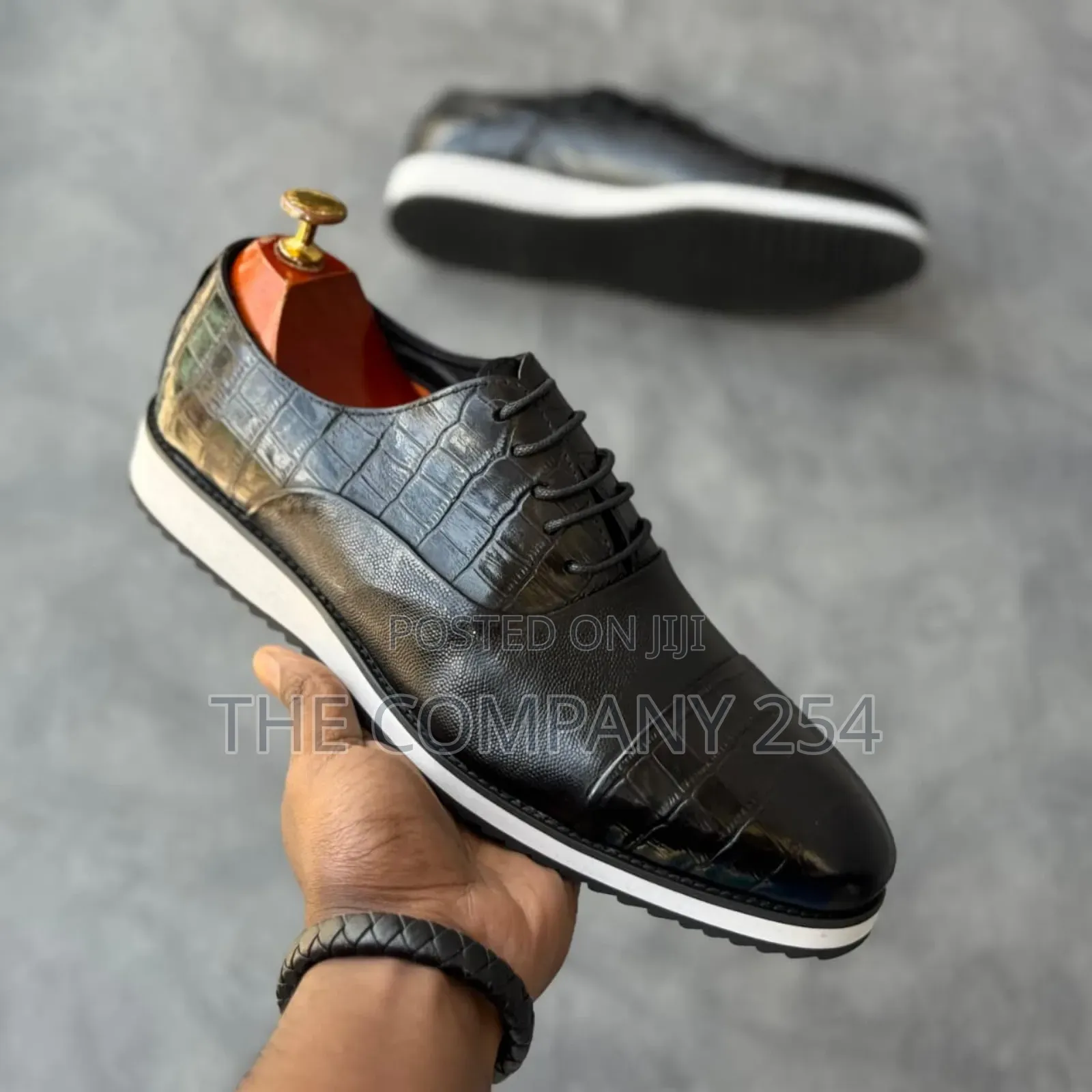 Quality Leather Rubber Sole Men Business Semi Casual Shoes
