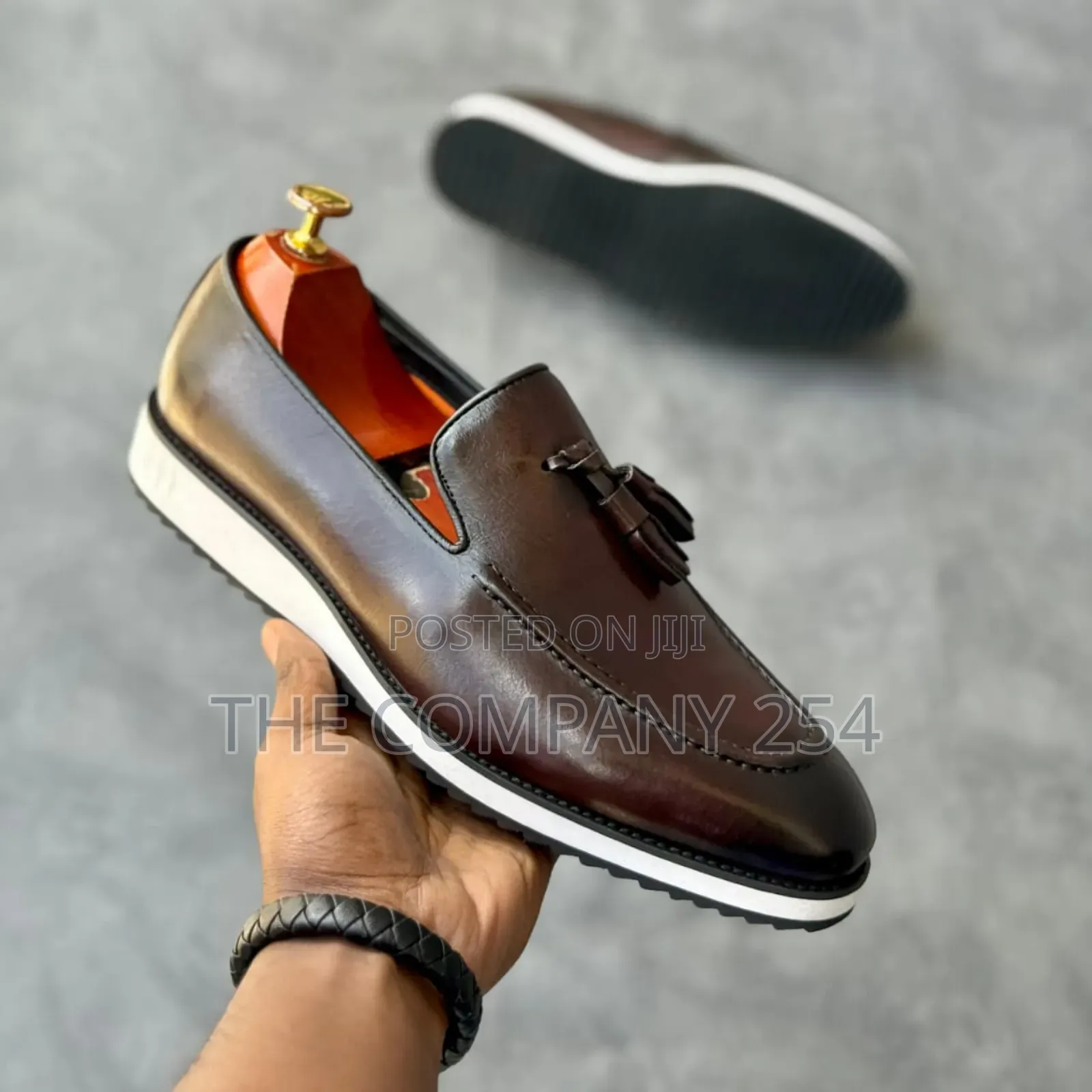 Quality Leather Rubber Sole Men Business Semi Casual Shoes