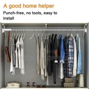 Clothes Hanger, Retractable Rod, Curtain Steel Rod, Adjustable