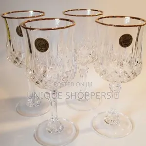 6pcs Cristal d'Arques Garanti France Stemware 24% Lead Crystal Glass