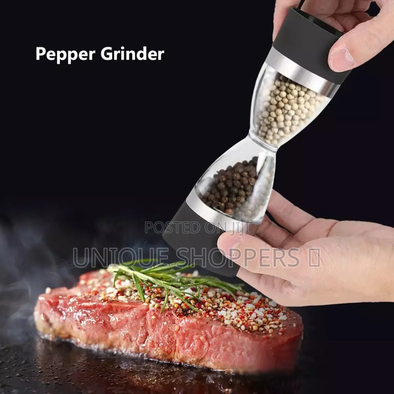 Manually Adjustable Thickness, Hour Glass 2 in 1 Dual Salt Pepper Mie