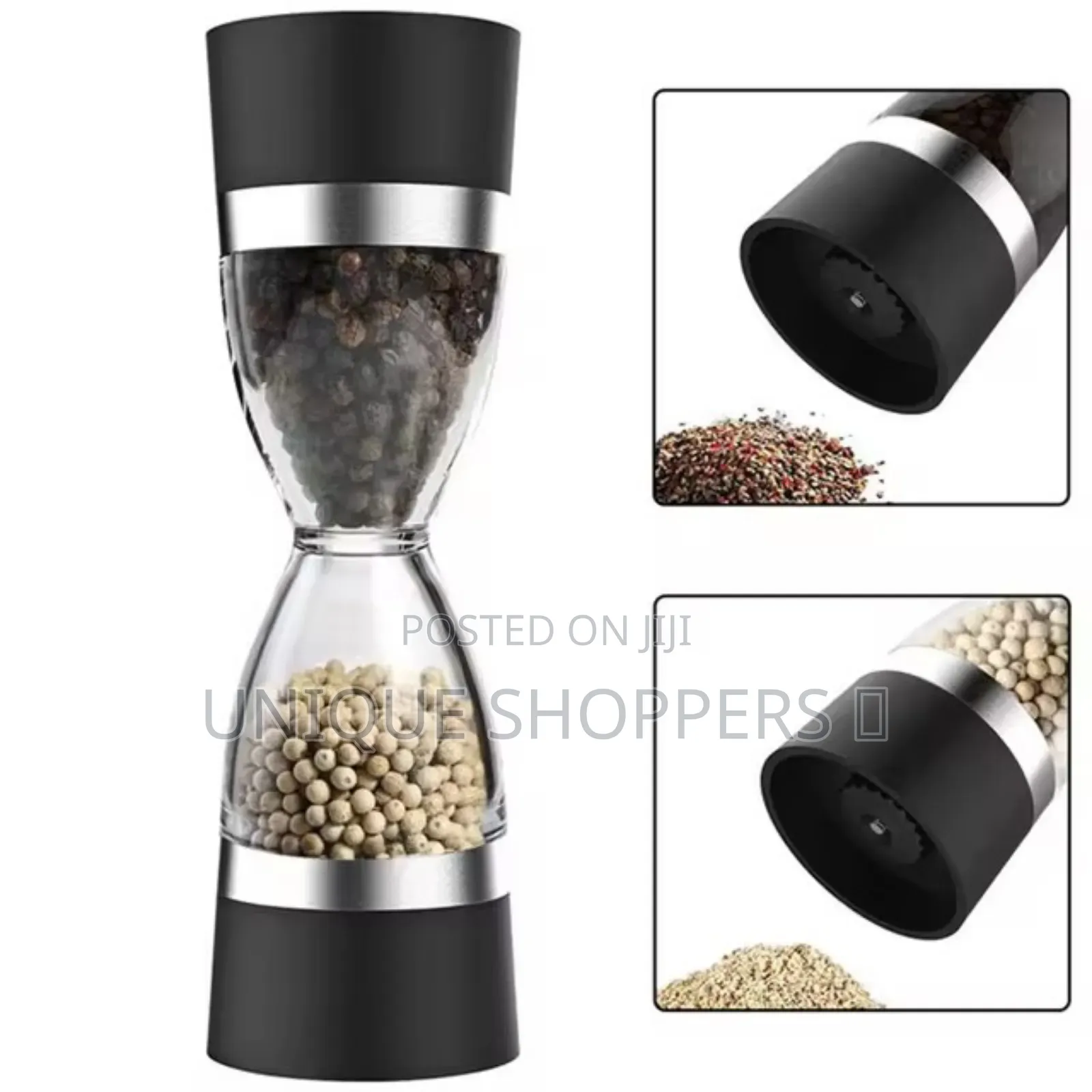Manually Adjustable Thickness, Hour Glass 2 in 1 Dual Salt Pepper Mie