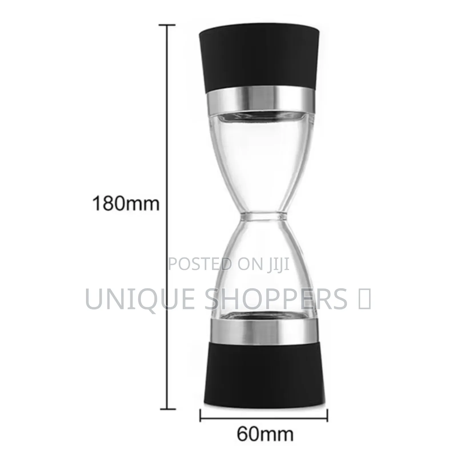 Manually Adjustable Thickness, Hour Glass 2 in 1 Dual Salt Pepper Mie