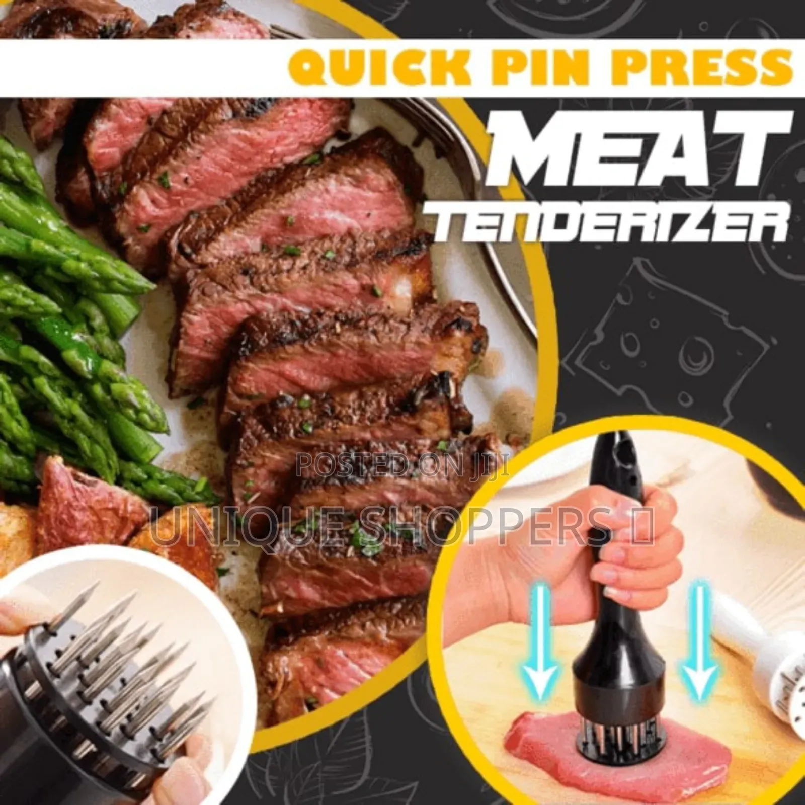 2 in 1 Meat Tenderizer Tool, 21 Stainless Steel Meat Tenderizer Needle