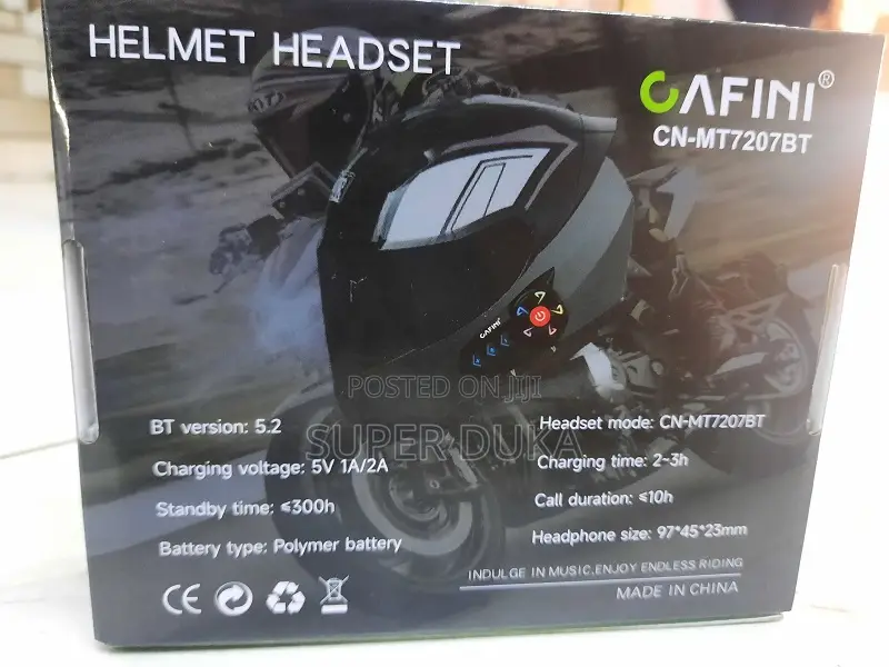 Motorcycle Helmet Headset Bluetooth Intercom.Wireless Fini Cn-Mt7207bt