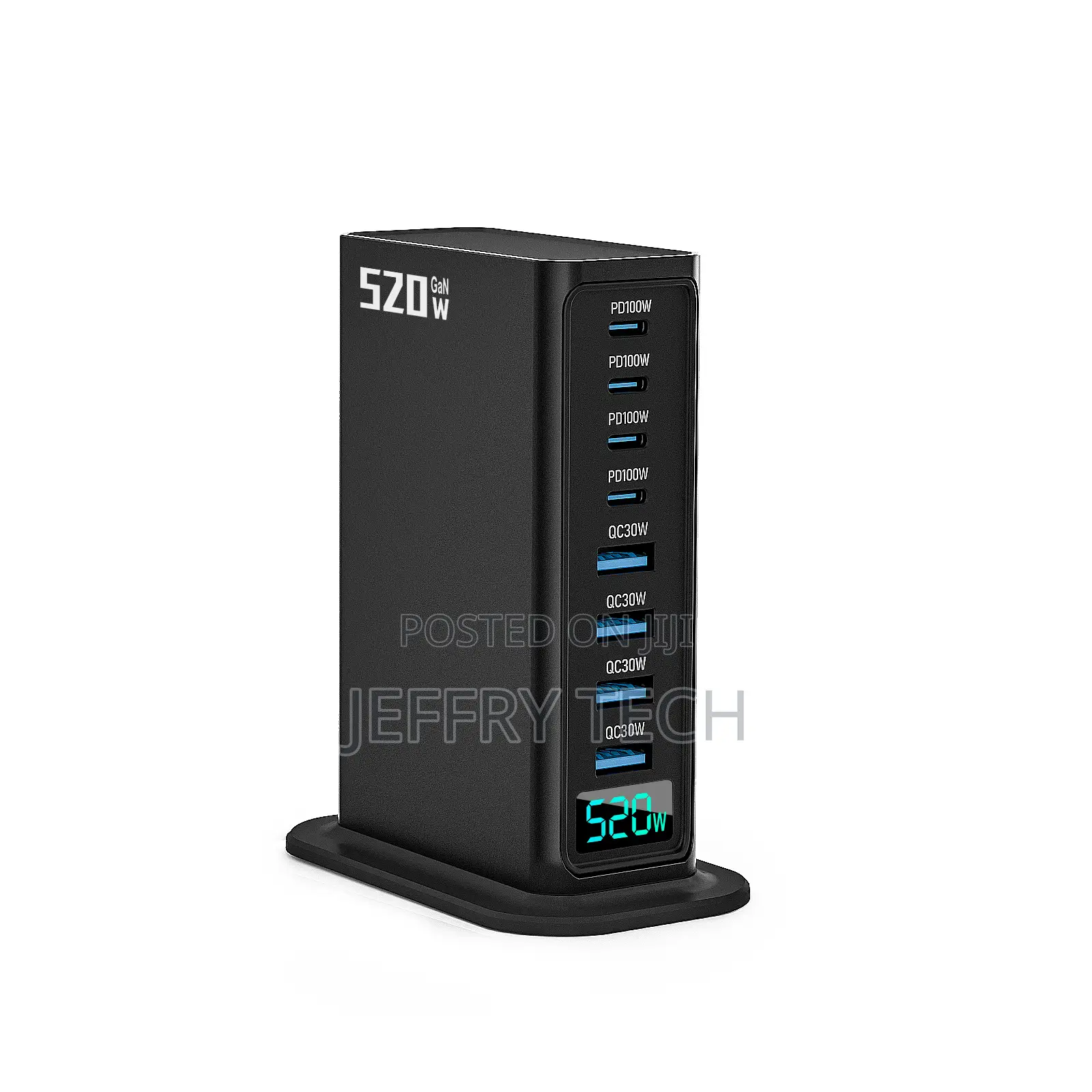 520w 8-Port Charger 4c4a Gan 100w Max Fast Charging Power Station With