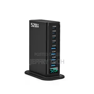 520w 8-Port Charger 4c4a Gan 100w Max Fast Charging Power Station With