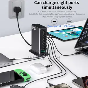 520w 8-Port Charger 4c4a Gan 100w Max Fast Charging Power Station With