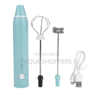 *2 In1 Electric Milk Frother, Rechargeable Hand-Held Electric Milk