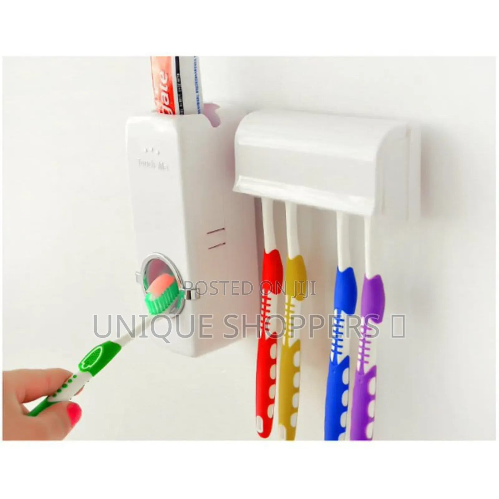 Toothpaste Dispenser Andtoothbrush Holder Set, Wall Mounted Automatic