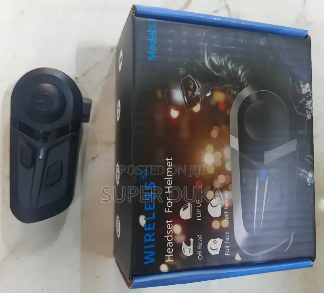 Wireless Motor Bike Helmet Headset. L1 Noise Cancellation, Waterproof