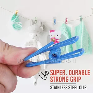10pcs Clips/Pegs Utility, 2 Inch Rubber Coated Pegs/Clips Color