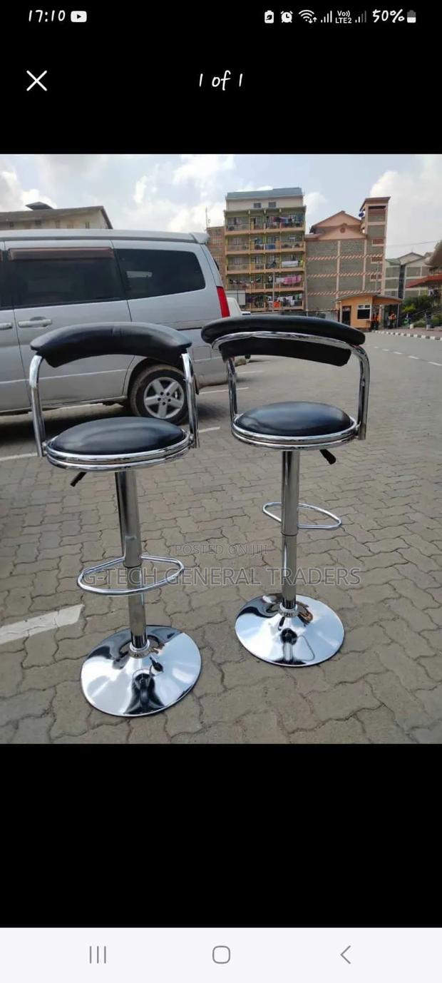 Executive Adjustable Barstool With Round Base - main view