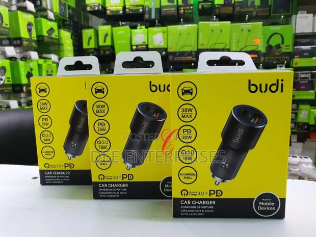 Budi Cc628tqb 36w Car Charger With Ring Led Indicator - main view