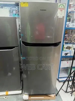 Tornado Double Door Refrigerator 304l Silver Finish