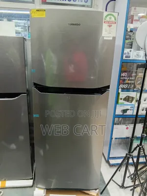 Tornado Silver Double Door 304-Litre Fridge