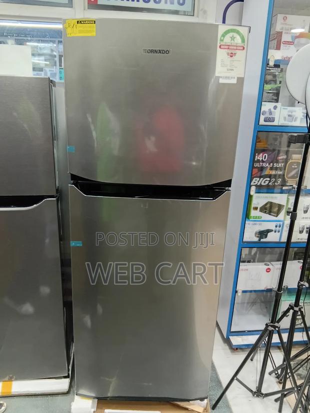 Tornado Silver Double Door 304-Litre Fridge