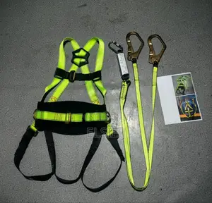 Full-body Safety Harness With Double Lanyard & Shock Absorber