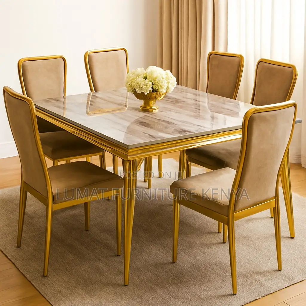 Golden Modern Dining Set