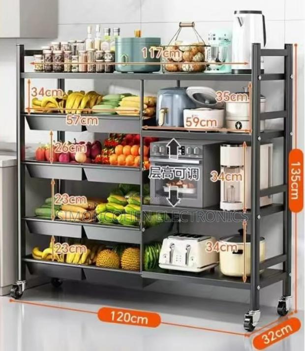 Multifunctional Strong Metallic Kitchen Rack With Removable Baskets - thumbnail 2