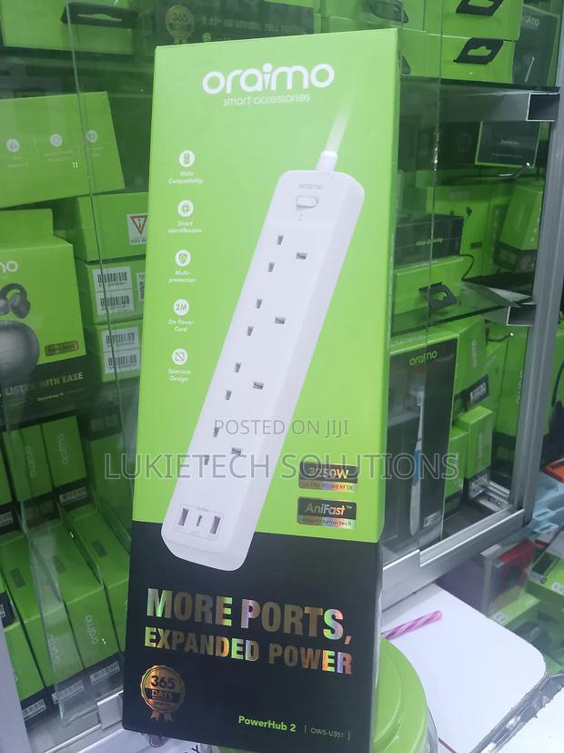 Oraimo Extension Cable 3250w,2m Power Cord - thumbnail 2