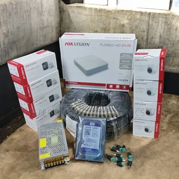 8 Hikvision 1080p Cameras Kit With Night Vision and Waterproof Design