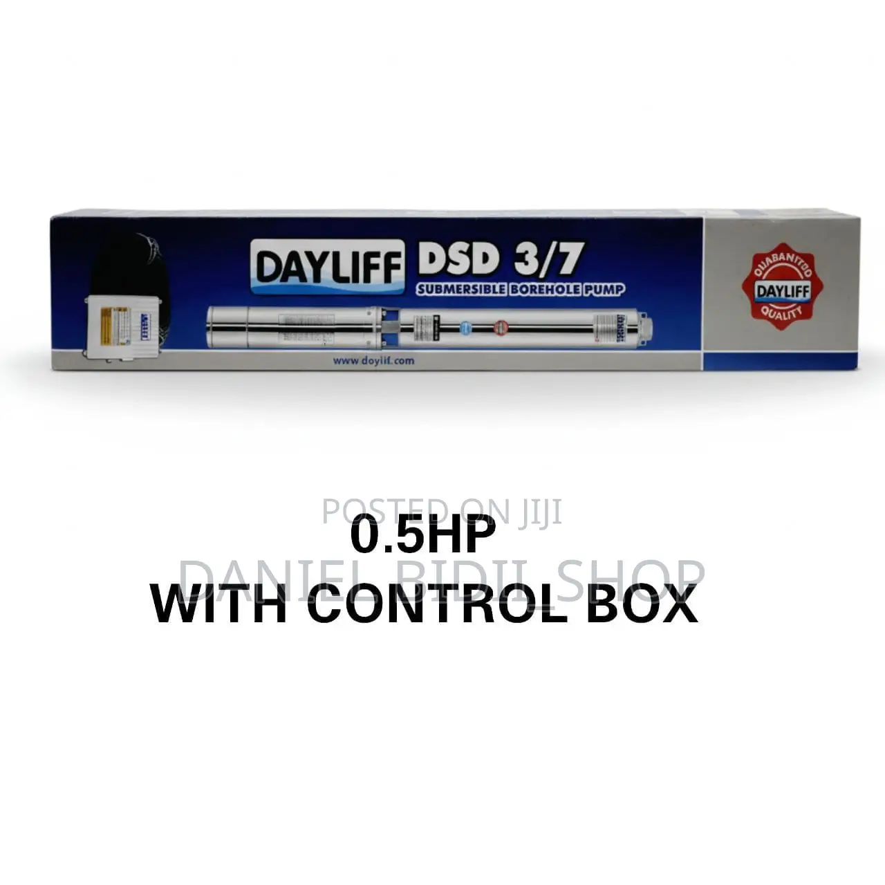 Dayliff Submersible Borehole Pump Dsd 3/7 With Control Box 0.5hp