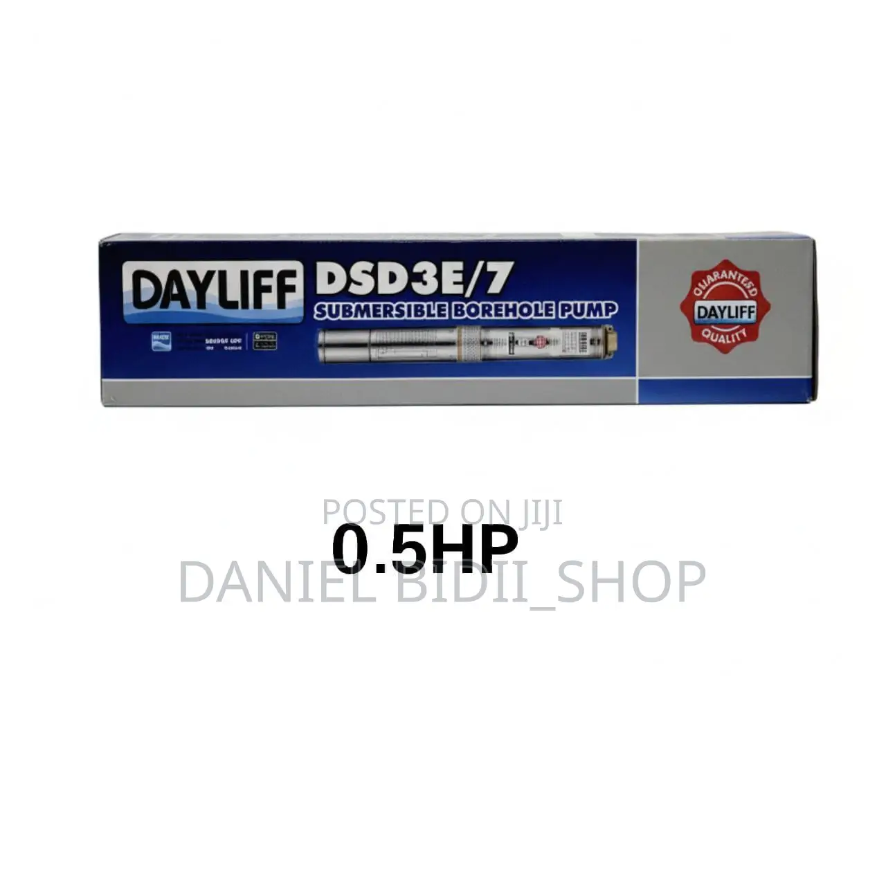 Dayliff 0.5hp Submersible Borehole Pump Dsd3e/7