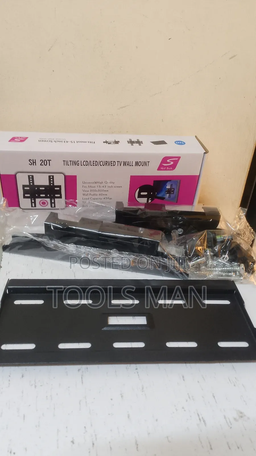 Sh 20t Tilting LCD/Led/Curved Tv Wall Mount 15-43inch Skil Tech.