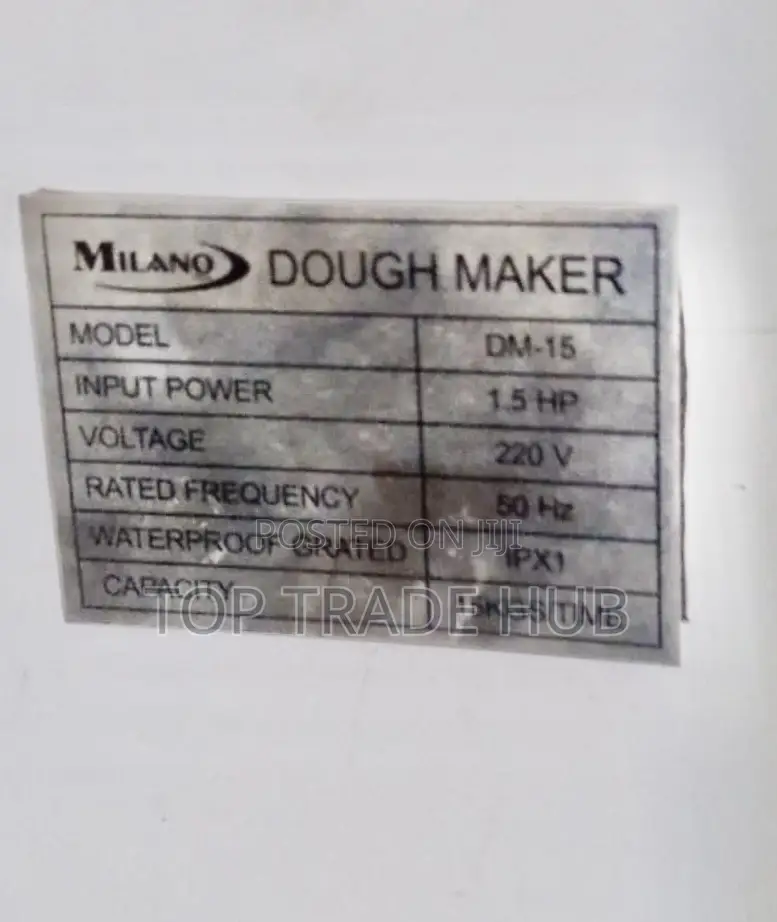 Milano Dm-15 Commercial Dough Maker 15kg Per Batch 1.5hp Motor