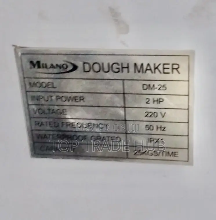 Milano Commercial Electric Dough Maker 25kg Per Batch - 2hp Motor