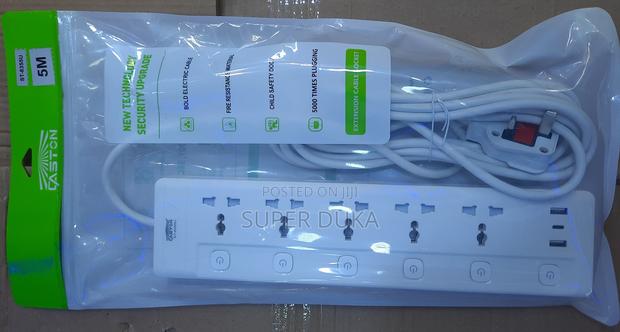 Extension Caston 5-Way Socket. 5m Cable.Type C, 2 Usb Port.St- 8355u